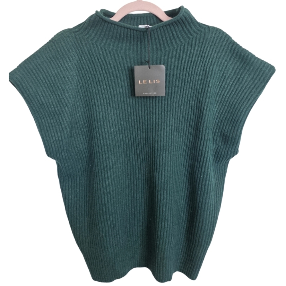 Le Lis Green Ribbed Vest